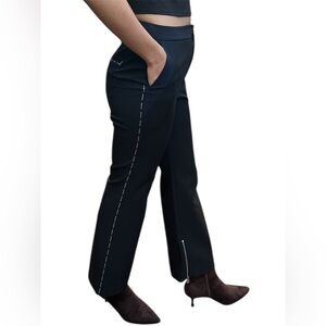 PORTSPURE NWOT Women’s Stitch-Detail Cropped Stright Leg Trousers Size: 38